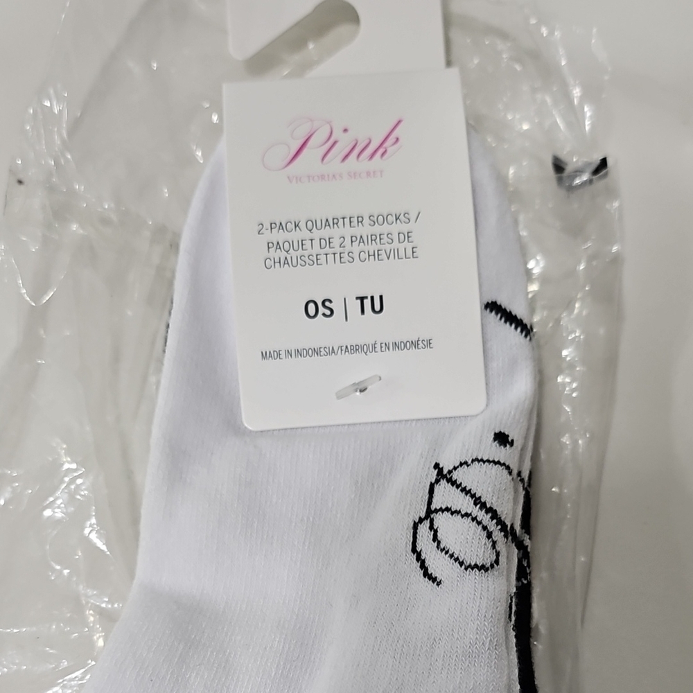 Victoria's Secret PINK Black Ankle Socks - 2 Pack - Picture 5 of 5